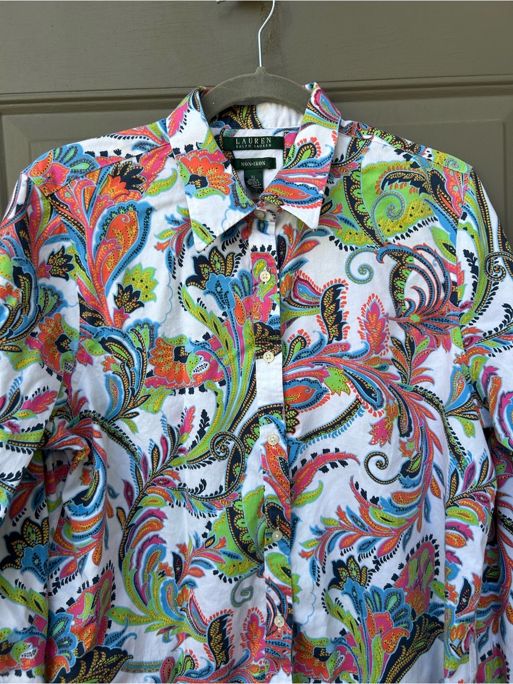 Lauren Ralph Lauren Paisley Button-Up Shirt - Multicolor (READ)